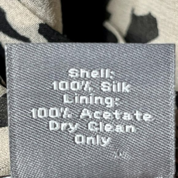 Ann Taylor Floral Black/Tan Silk Slip Dress w/Tuck and Knot Details - 6 - Picture 11 of 11